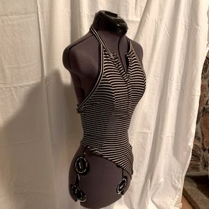 UO Button-Up Halter Bodysuit